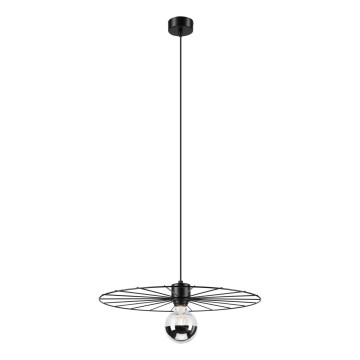Żyrandol na lince MONTANA 1xE27/15W/230V śr. 45 cm czarny