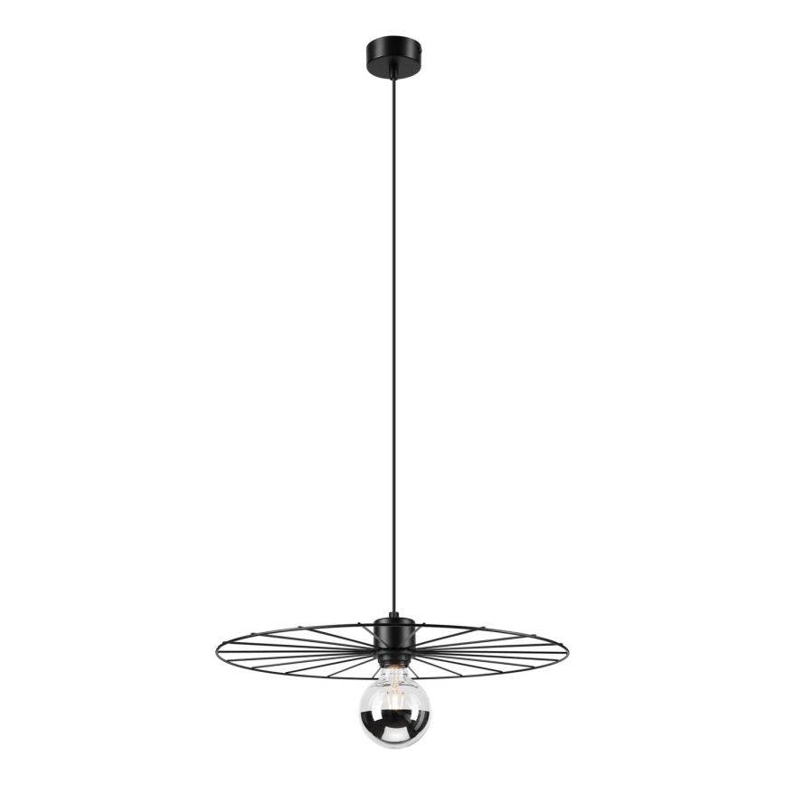 Żyrandol na lince MONTANA 1xE27/15W/230V śr. 45 cm czarny