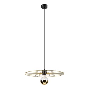 Żyrandol na lince MONTANA 1xE27/15W/230V śr. 45 cm złoty/czarny