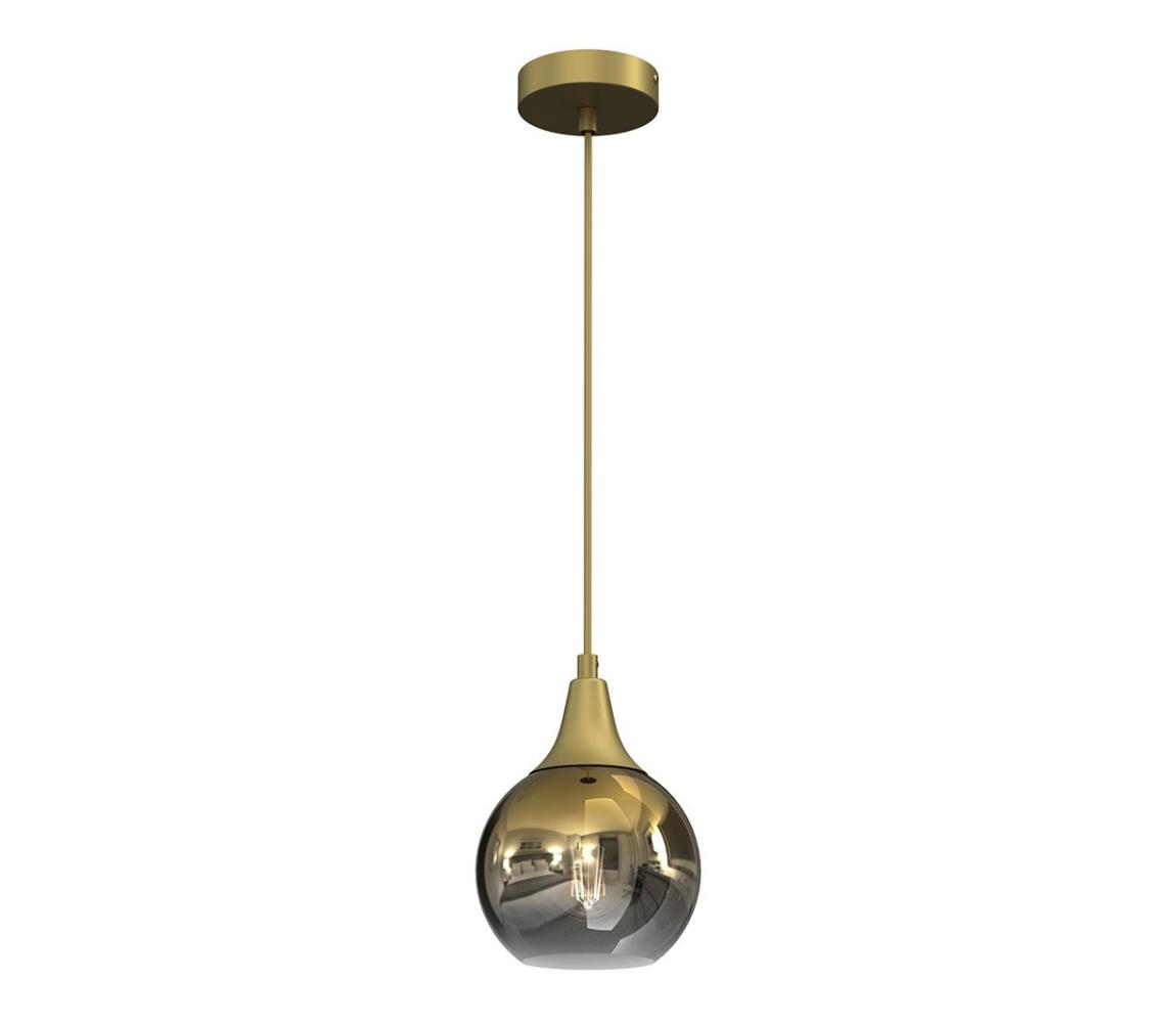 Żyrandol na lince MONTE 1xE27/60W/230V śr. 15 cm złoty
