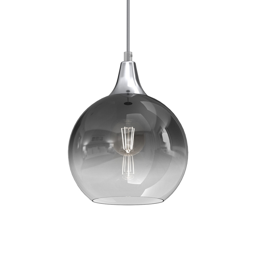 Żyrandol na lince MONTE 1xE27/60W/230V śr. 20 cm matowy chrom