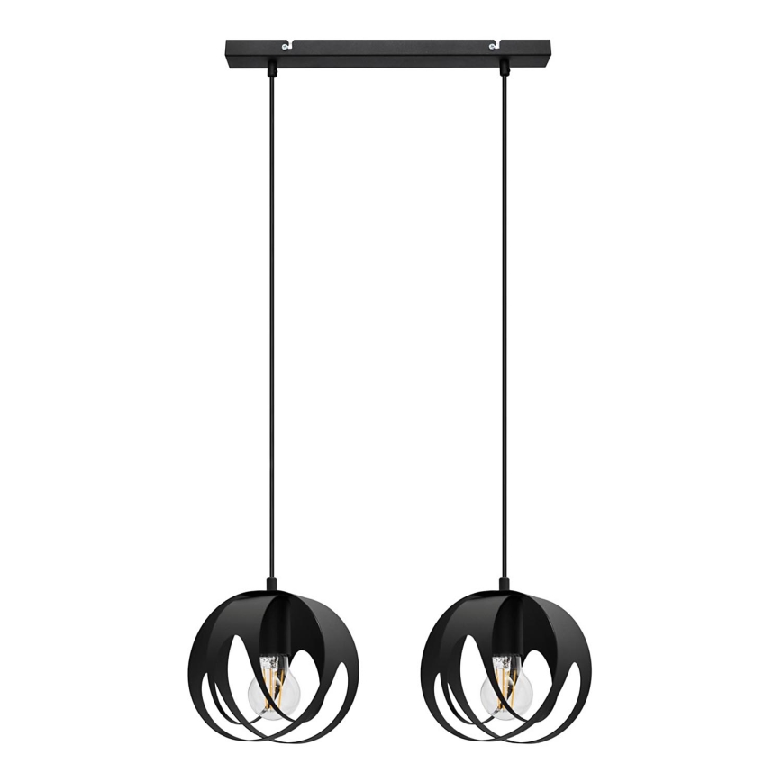 Żyrandol na lince MOONLIGHT 2xE27/15W/230V czarny