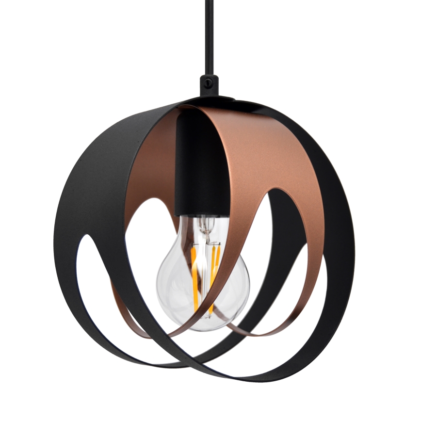 Żyrandol na lince MOONLIGHT 3xE27/15W/230V czarny/miedź