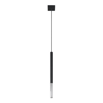 Żyrandol na lince MOSAIC 1xG9/12W/230V czarny/chrom błyszczący