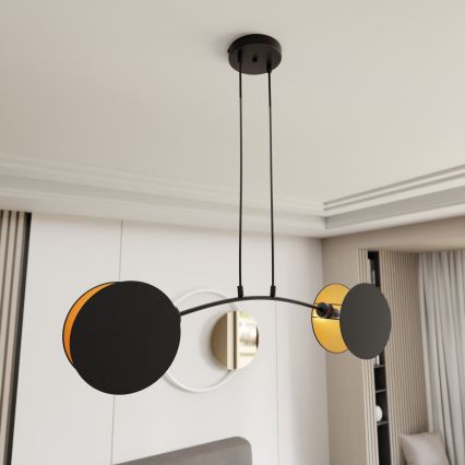 Żyrandol na lince MOTIF 2xE27/15W/230V czarny