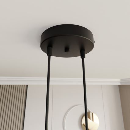 Żyrandol na lince MOTIF 2xE27/15W/230V czarny