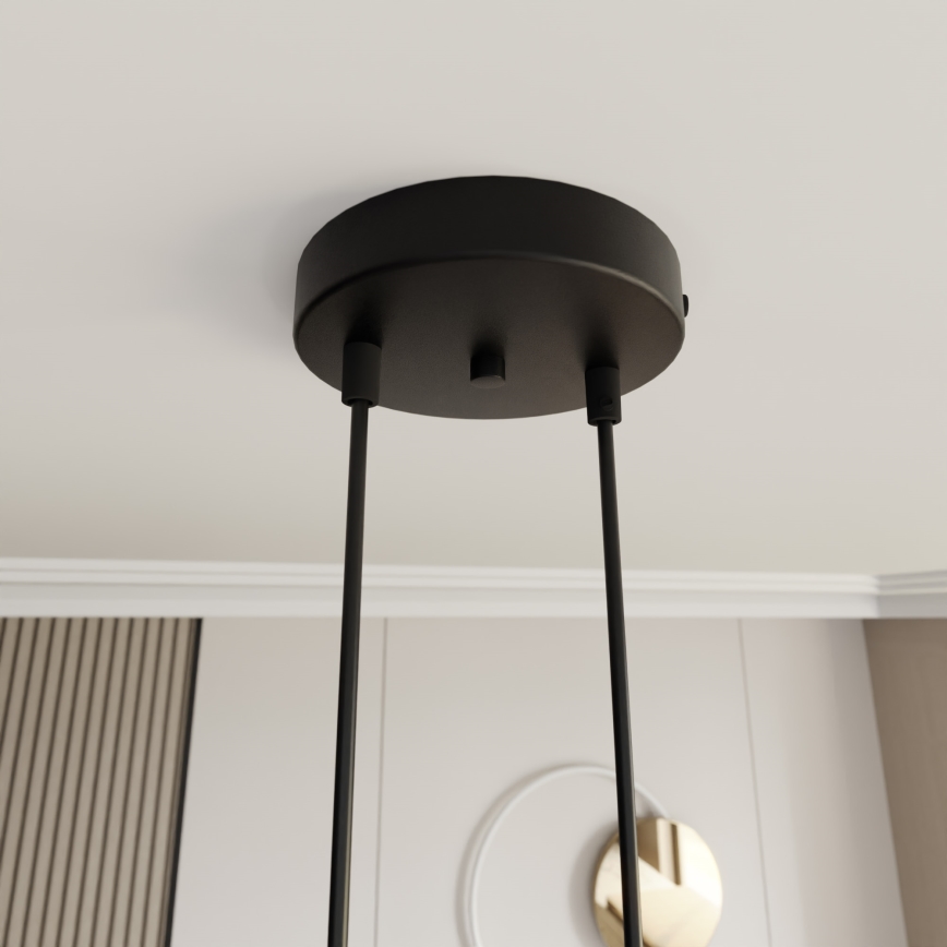 Żyrandol na lince MOTIF 2xE27/15W/230V czarny