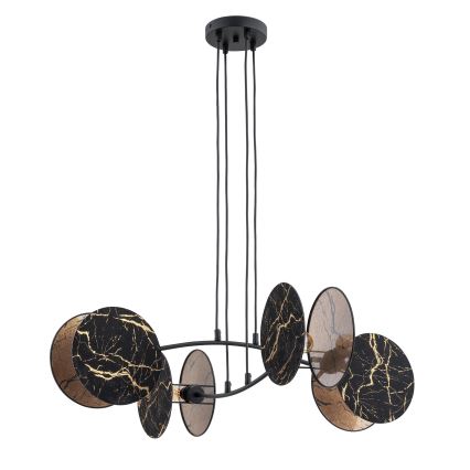 Żyrandol na lince MOTIF 4xE27/15W/230V czarny/złoty