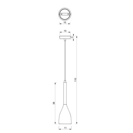 Żyrandol na lince MUZA NEW 1xE27/60W/230V czarny