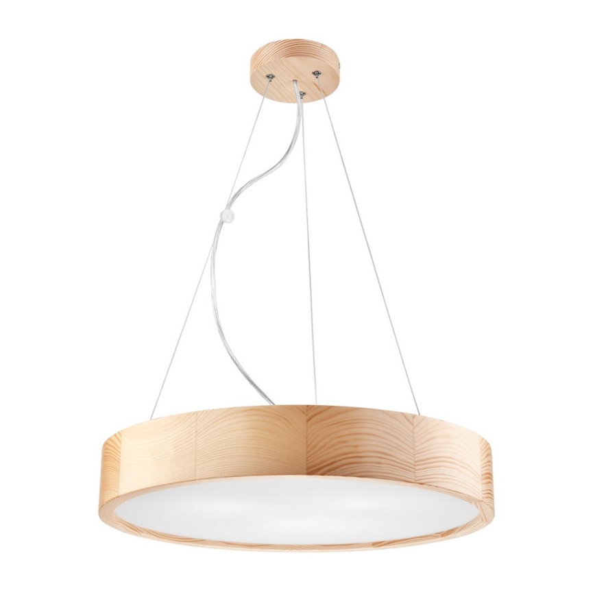Żyrandol na lince NATURAL 3xE27/60W/230V ø 47 cm sosna
