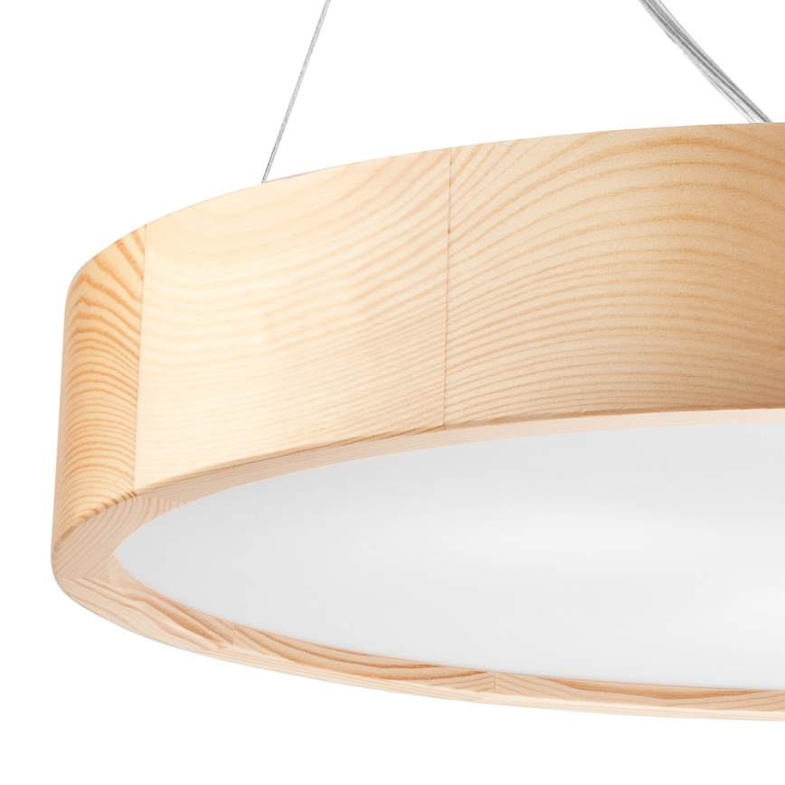 Żyrandol na lince NATURAL 3xE27/60W/230V ø 47 cm sosna