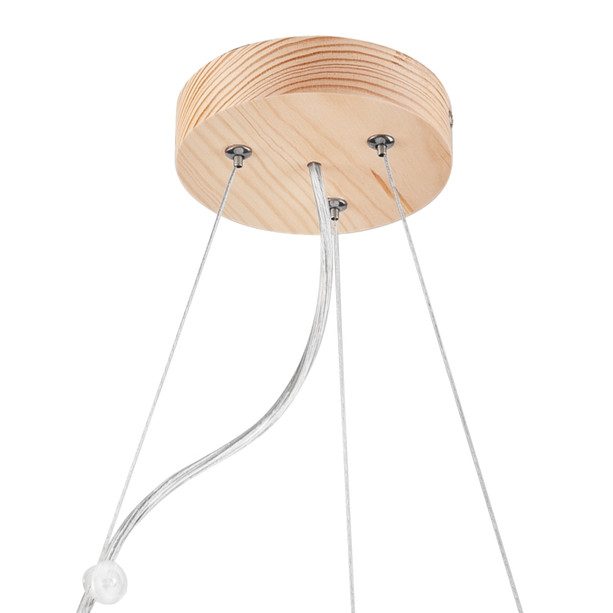 Żyrandol na lince NATURAL 3xE27/60W/230V ø 47 cm sosna