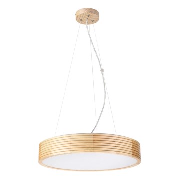 Żyrandol na lince NATURAL MODERN 3xE27/15W/230V śr. 47,5 cm sosna