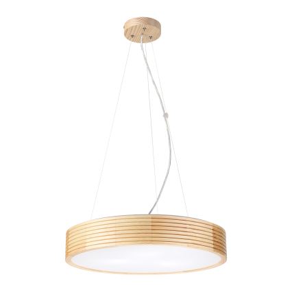 Żyrandol na lince NATURAL MODERN 3xE27/15W/230V śr. 47,5 cm sosna