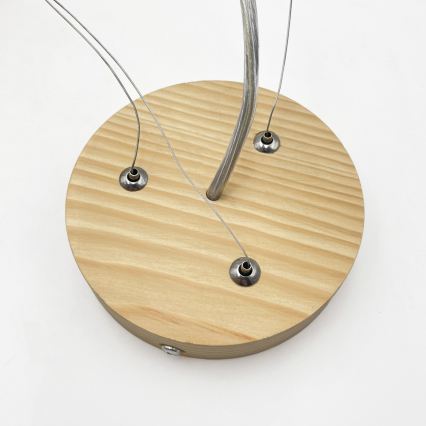 Żyrandol na lince NATURAL MODERN 3xE27/15W/230V śr. 47,5 cm sosna