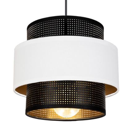 Żyrandol na lince NESS 1xE27/60W/230V czarny/biały