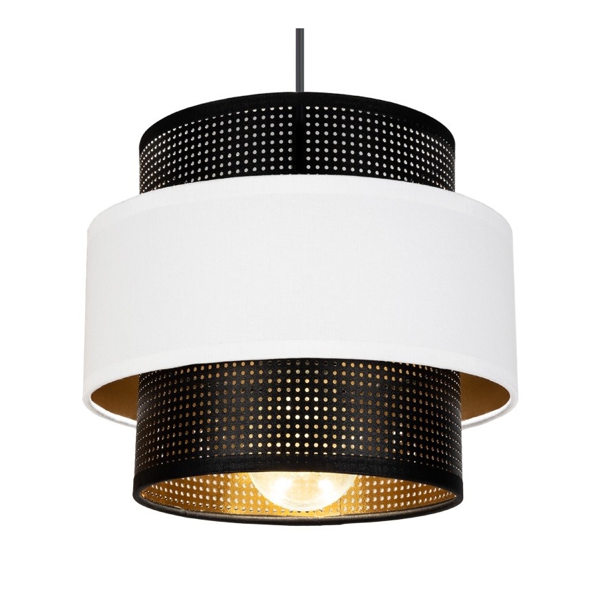 Żyrandol na lince NESS 1xE27/60W/230V czarny/biały