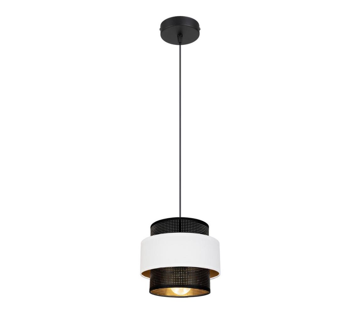 Żyrandol na lince NESS 1xE27/60W/230V czarny/biały