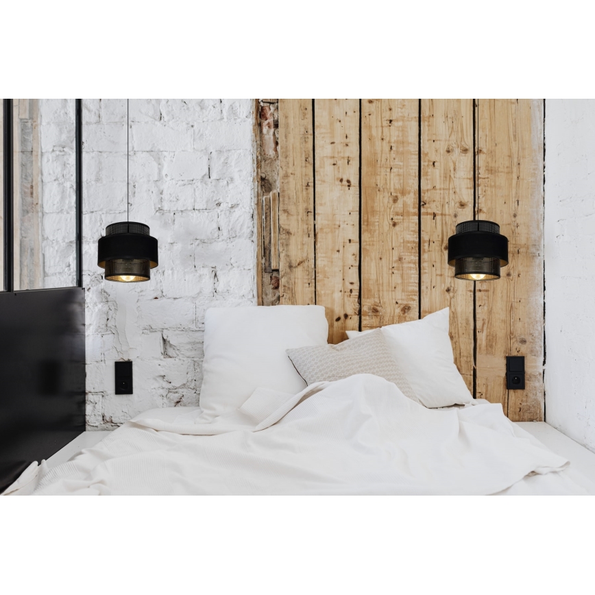 Żyrandol na lince NESS 1xE27/60W/230V czarny