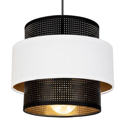 Żyrandol na lince NESS 2xE27/60W/230V śr. 30 cm czarny/biały