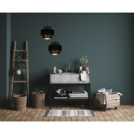 Żyrandol na lince NESS 2xE27/60W/230V śr. 30 cm czarny