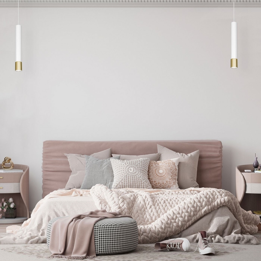 Żyrandol na lince NEST 1xGU10/8W/230V biały/złoty