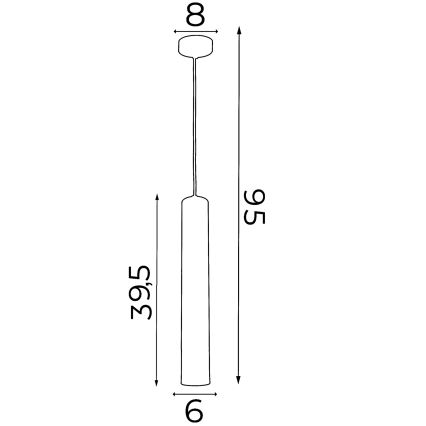 Żyrandol na lince NEST 1xGU10/8W/230V czarny/chrom błyszczący