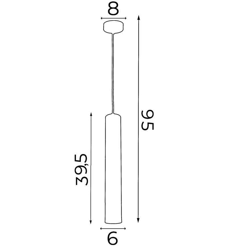 Żyrandol na lince NEST 1xGU10/8W/230V czarny/chrom błyszczący
