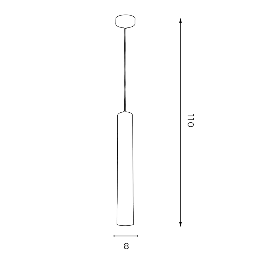 Żyrandol na lince NEST 1xGU10/8W/230V czarny/złoty