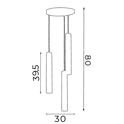 Żyrandol na lince NEST 3xGU10/8W/230V biały/chrom błyszczący