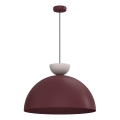 Žyrandol na lince NEVIS 1xE27/15W/230V śr. 50 cm bordowy