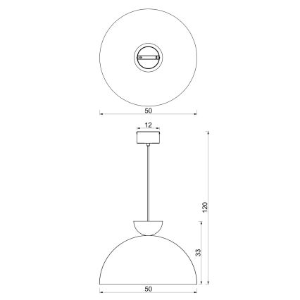Žyrandol na lince NEVIS 1xE27/15W/230V śr. 50 cm bordowy