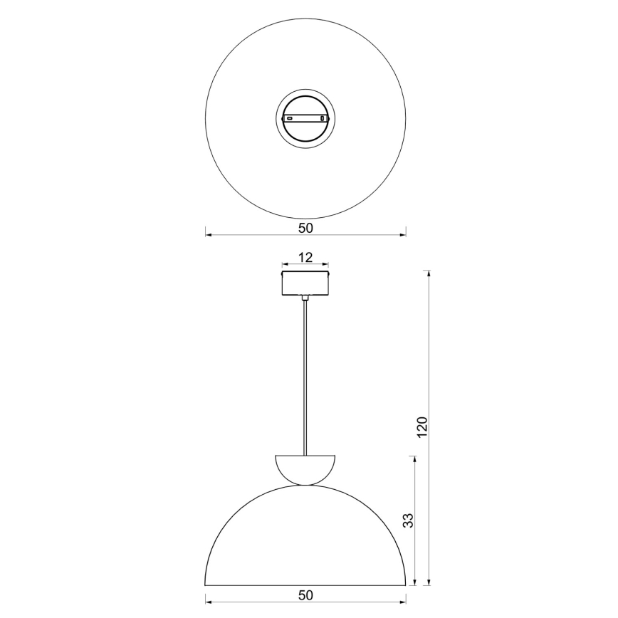 Žyrandol na lince NEVIS 1xE27/15W/230V śr. 50 cm brązowy
