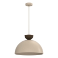 Żyrandol na lince NEVIS 1xE27/15W/230V, średnica 38 cm, beżowy