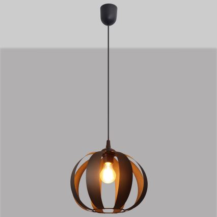 Żyrandol na lince NEWTON 1xE27/15W/230V czarny