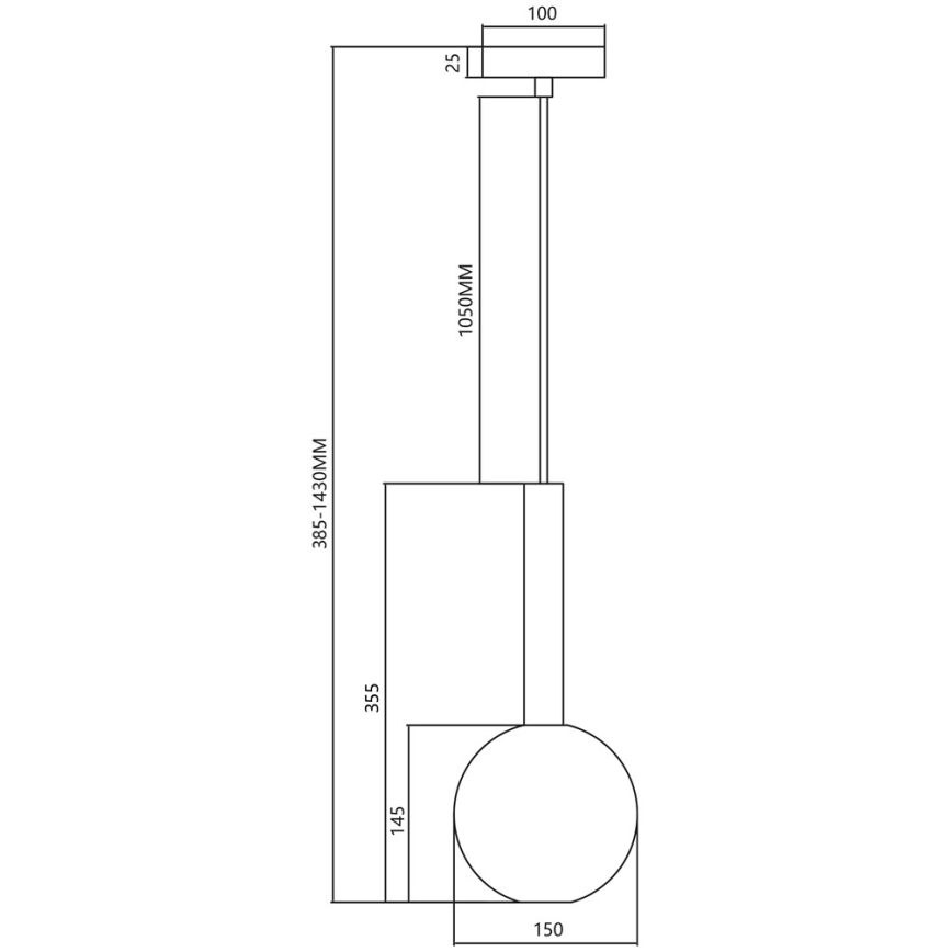 Żyrandol na lince NIKO 1xG9/9W/230V śr. 15 cm złoty