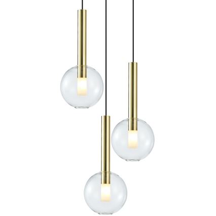 Żyrandol na lince NIKO 3xG9/9W/230V złoty