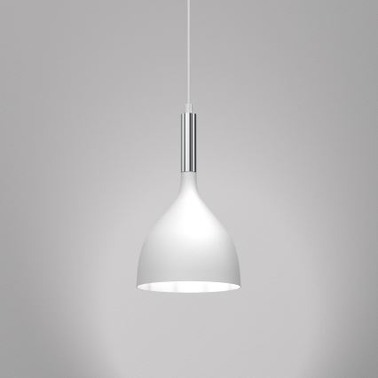 Żyrandol na lince NOAK 1xE27/15W/230V biały/chrom błyszczący