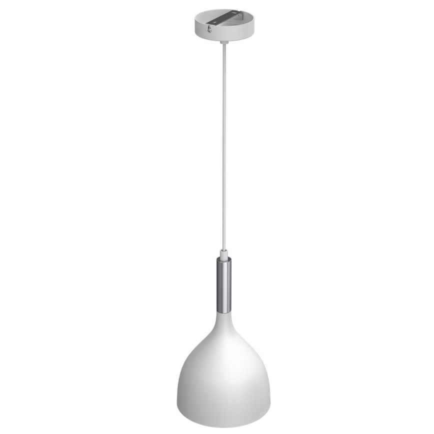 Żyrandol na lince NOAK 1xE27/15W/230V biały/chrom błyszczący