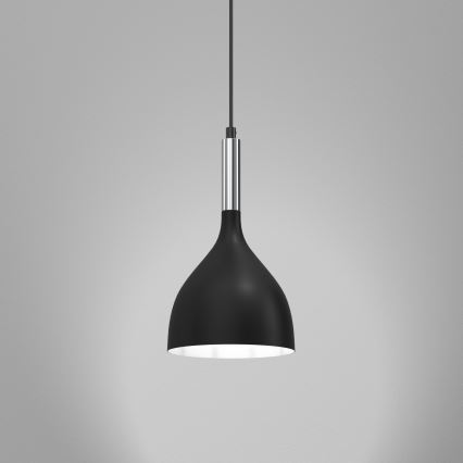 Żyrandol na lince NOAK 1xE27/15W/230V czarny/chrom błyszczący