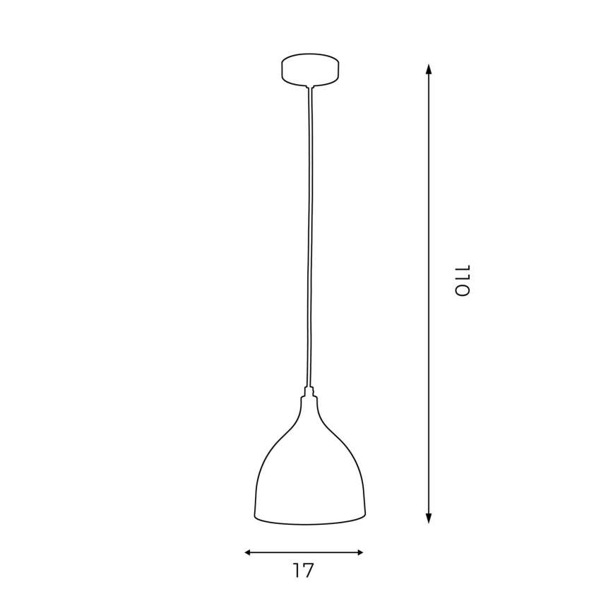 Żyrandol na lince NOAK 1xE27/15W/230V czarny