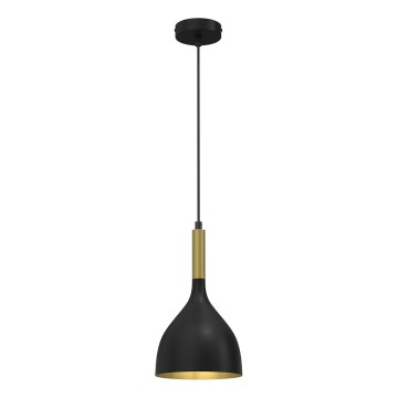 Żyrandol na lince NOAK 1xE27/15W/230V czarny/złoty