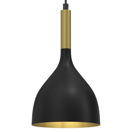 Żyrandol na lince NOAK 1xE27/15W/230V czarny/złoty