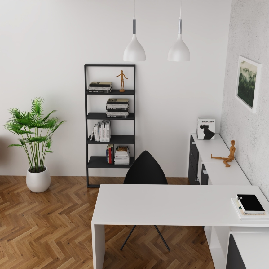Żyrandol na lince NOAK 2xE27/15W/230V biały/chrom błyszczący