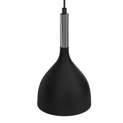 Żyrandol na lince NOAK 2xE27/15W/230V czarny/chrom błyszczący