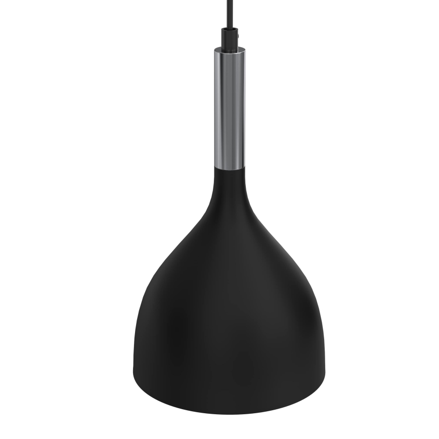 Żyrandol na lince NOAK 2xE27/15W/230V czarny/chrom błyszczący
