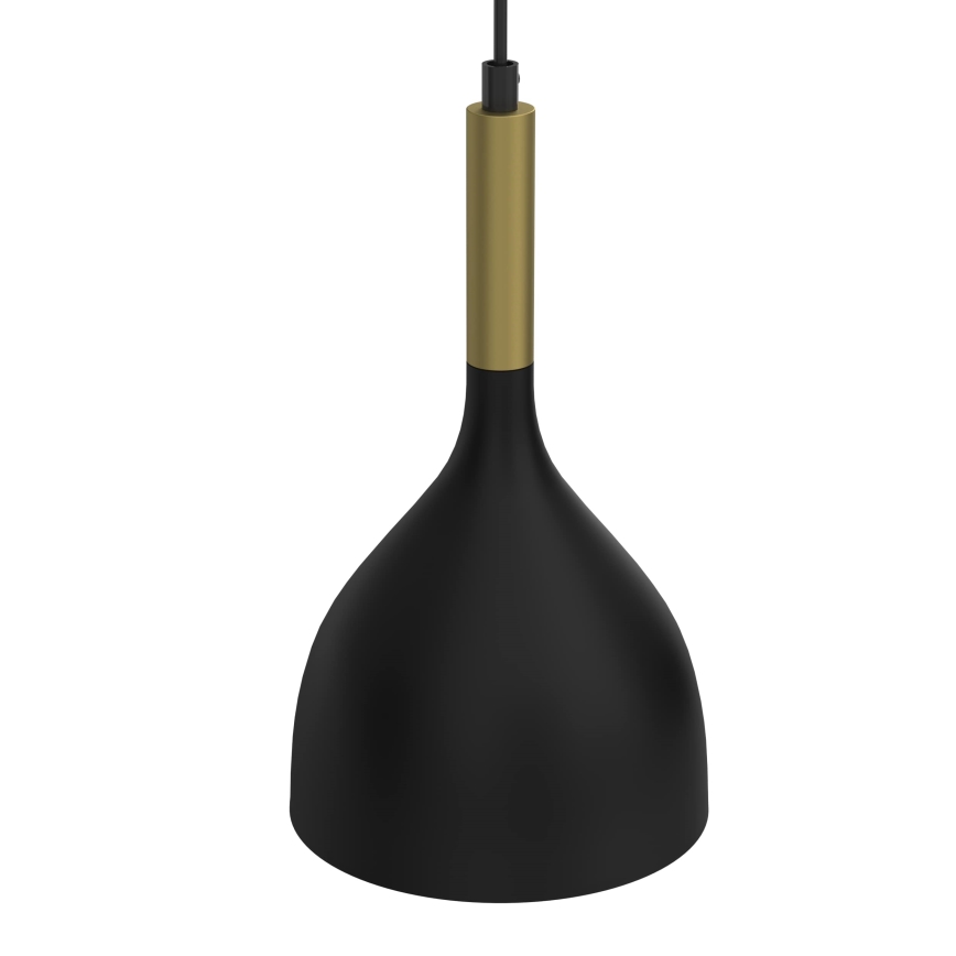 Żyrandol na lince NOAK 2xE27/15W/230V czarny/złoty