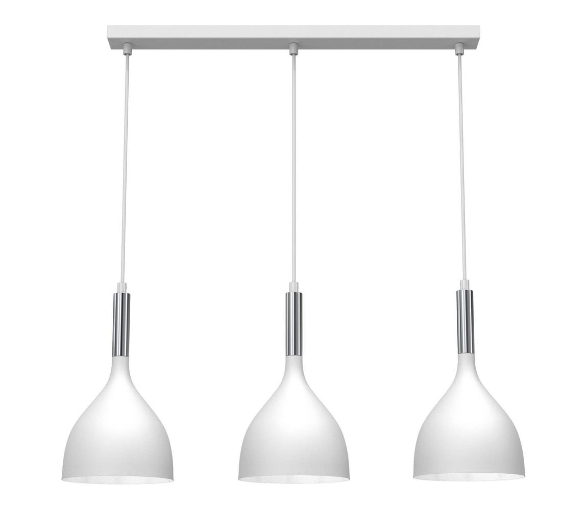 Żyrandol na lince NOAK 3xE27/15W/230V biały/chrom