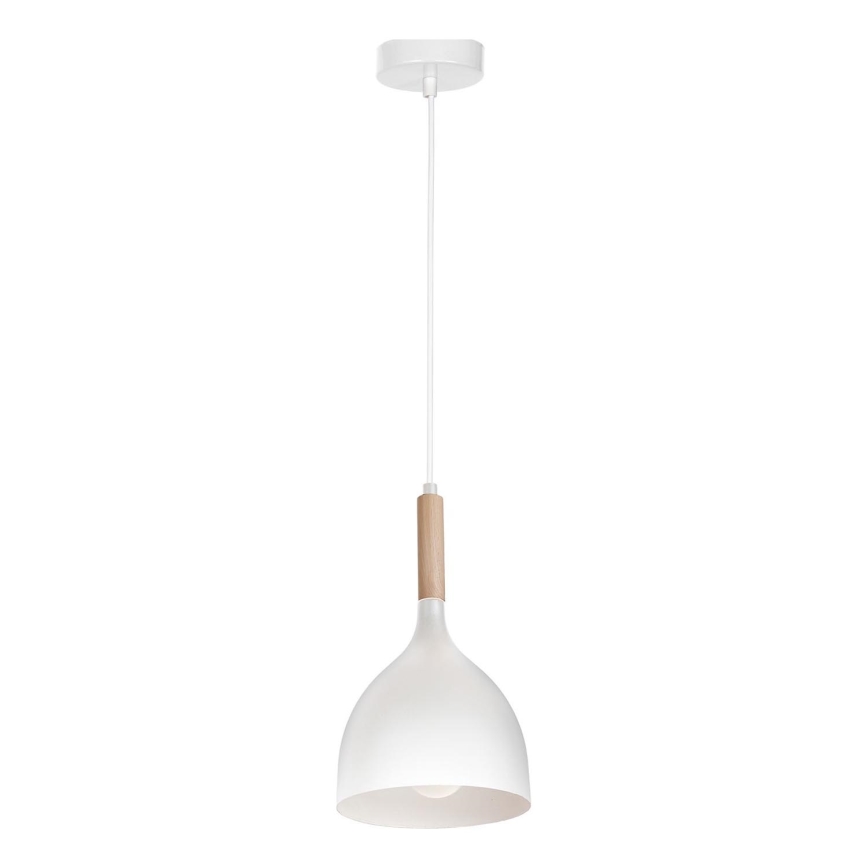 Żyrandol na lince NOAK WOOD 1xE27/15W/230V biały/buk