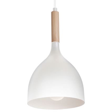 Żyrandol na lince NOAK WOOD 1xE27/15W/230V biały/buk